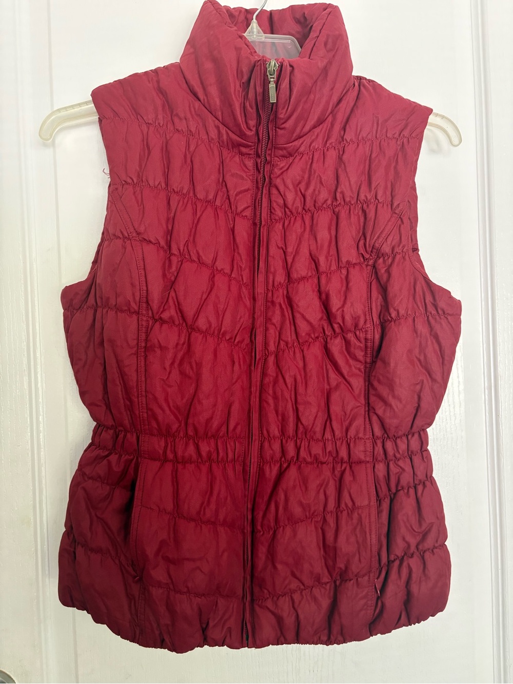 Coldwater Creek Quilted Sleeveless Puffer Vest - Deep Red size S or 8